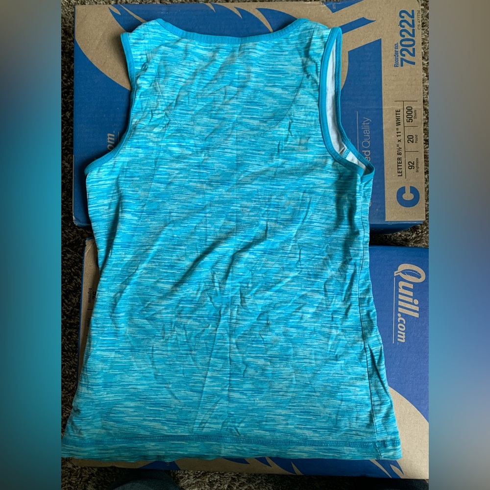 Blue Sleeveless Athletic Top